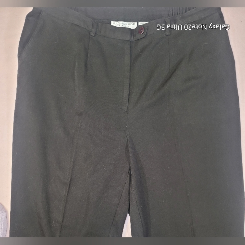 0876. Sag Harbor ~ Black Slacks ~ 16W ~ Pockets